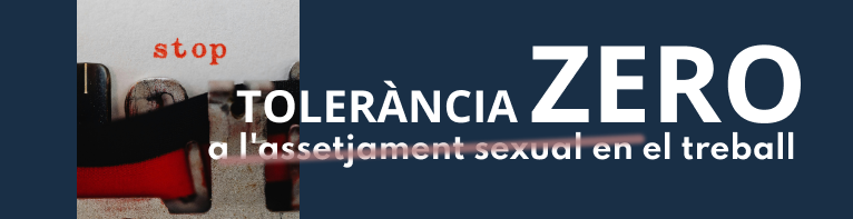 Bàner Tolerància zero a l'assetjament sexual en el treball